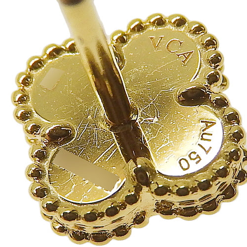 Sweet Alhambra Earrings, Mother-of-Pearl, Yellow Gold (K18YG), Accessory, Jewelry, Four-Leaf Clover