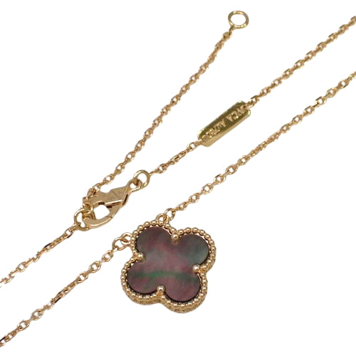 ヴィンテージ アルハンブラ ペンダント マザーオブオパール ピンクゴールド K18PG アクセサリー ジュエリー 花 フラワー クローバーモチーフ