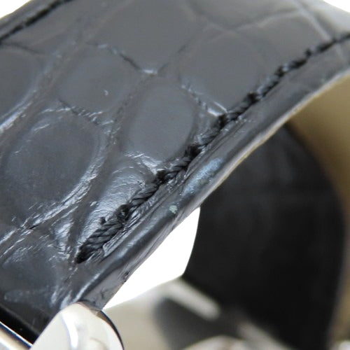 Tank Solo SM W520005 SS Stainless Steel/Leather Quartz White Black