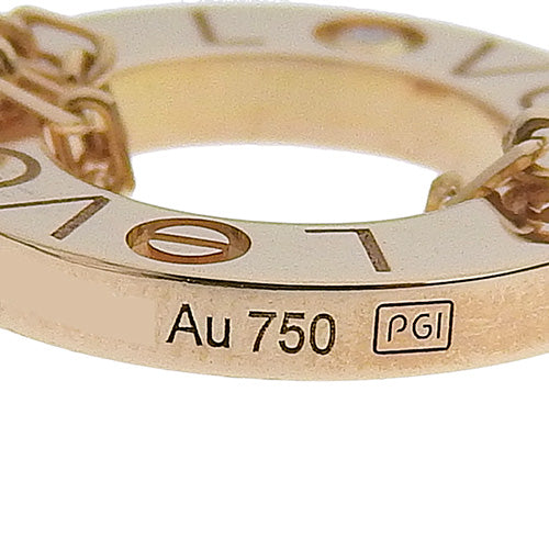 LOVE Circle Necklace, Diamond, Pink Gold (K18PG), Accessory, Jewelry, Love Circle Necklace, 2PD