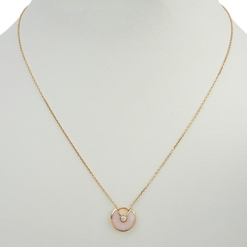 【保証書付】 アミュレット ドゥ カルティエ ネックレス XS ピンクシェル/ダイヤモンド B7224519 K18 ピンクゴールド PG アクセサリー ジュエリー 1PD