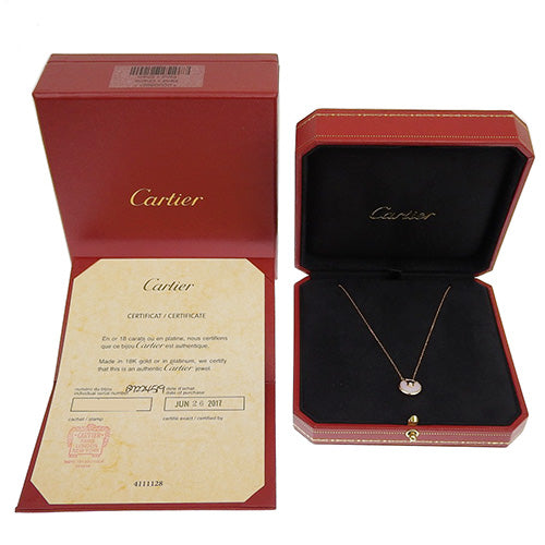 【保証書付】 アミュレット ドゥ カルティエ ネックレス XS ピンクシェル/ダイヤモンド B7224519 K18 ピンクゴールド PG アクセサリー ジュエリー 1PD