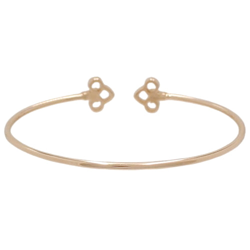 Fleur de Lis Diamond Bangle, Diamond, Pink Gold (K18PG), Bracelet, Accessory, Jewelry