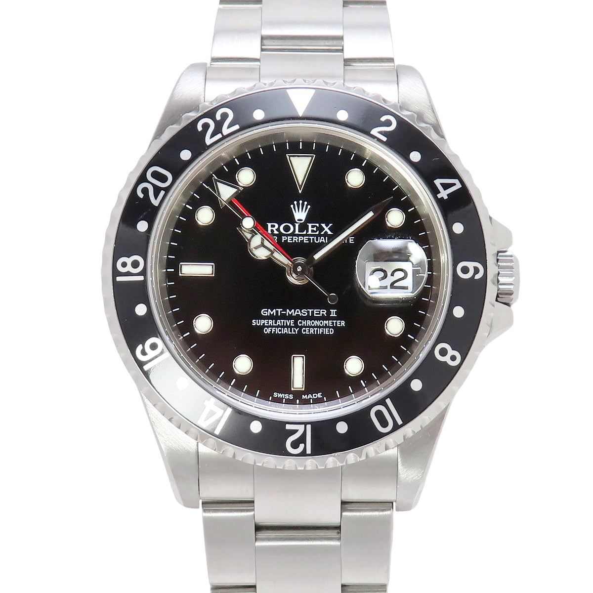 【保証書付】16710 GMT-マスター 2 ステンレススチール SS Y番(2002年) 自動巻き 2003年12月購入 ブラック シルバー
