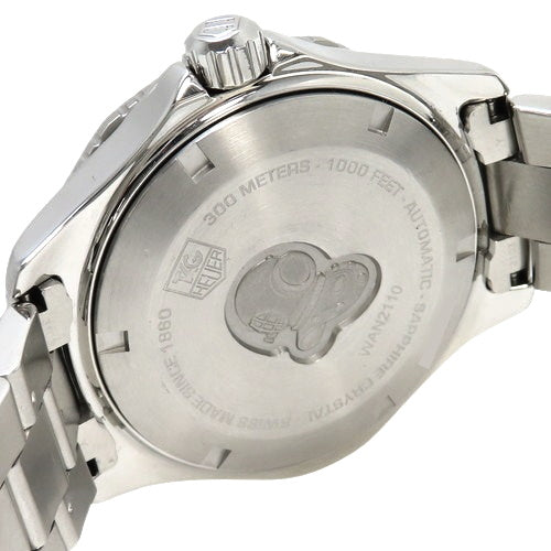 【保証書付】アクアレーサー キャリバー5 WAN2110.BA0822 ステンレススチール SS 自動巻き 2013年3月購入 ブラック シルバー