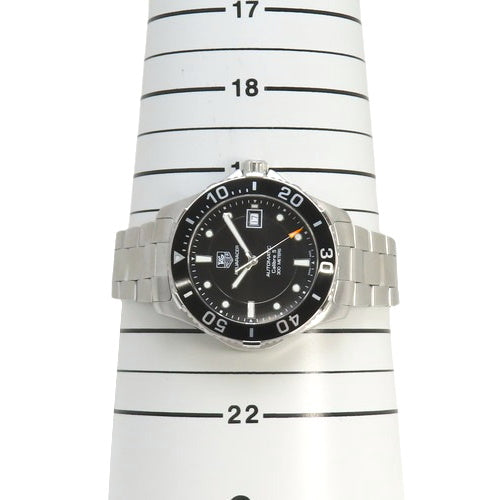 【保証書付】アクアレーサー キャリバー5 WAN2110.BA0822 ステンレススチール SS 自動巻き 2013年3月購入 ブラック シルバー