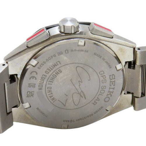SBXC141 Astron Shohei Ohtani 2023 Titanium Solar Radio-Controlled Watch, Gray, with 2023 Warranty