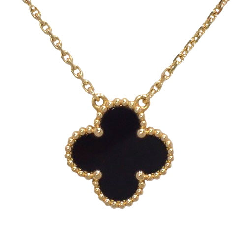 ヴィンテージ アルハンブラ ペンダント オニキス イエローゴールド K18YG アクセサリー ジュエリー オニキス