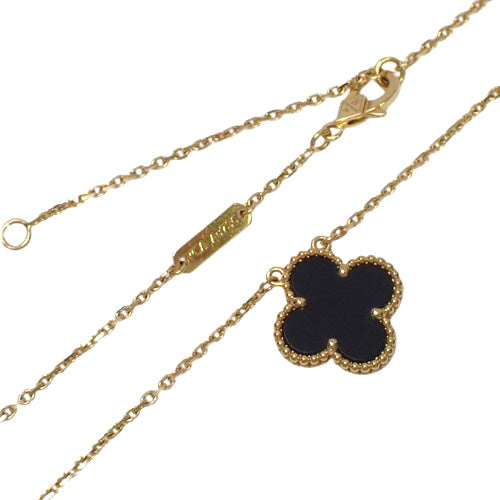 ヴィンテージ アルハンブラ ペンダント オニキス イエローゴールド K18YG アクセサリー ジュエリー オニキス