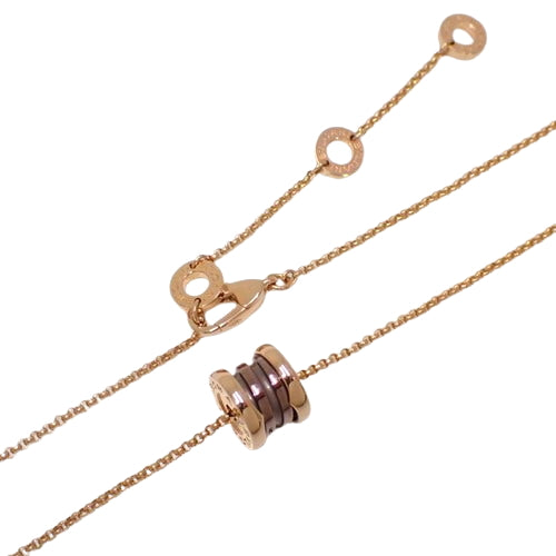B-zero1 Necklace 353004 (18K Pink Gold, PG, Bronze Ceramic) with Warranty. Accessory. Jewelry. B-zero1