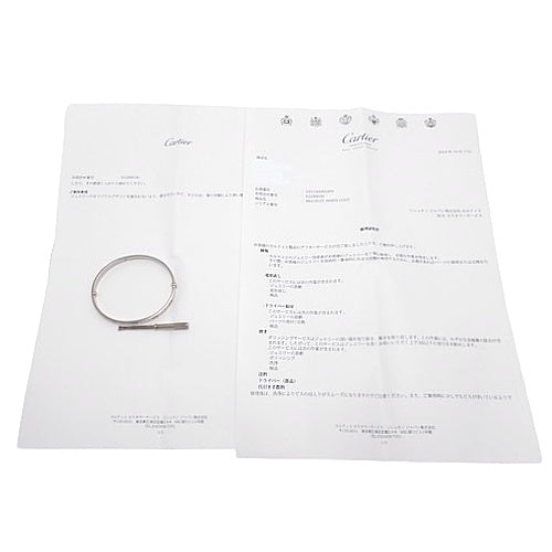ラブコレクション LOVE ブレスレット クラシックモデル B6067617 K18 ホワイトゴールド WG ラブブレスレット アクセサリー ジュエリー 旧型
