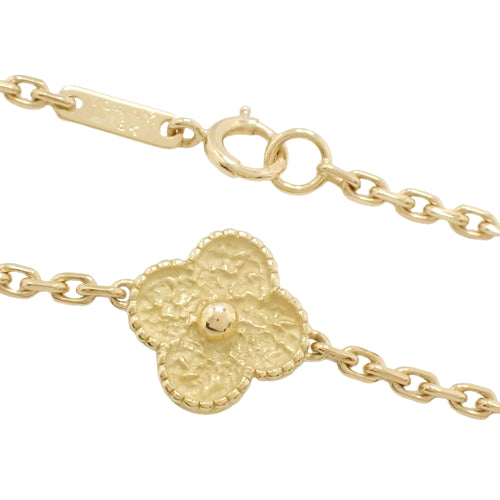 Vintage Alhambra Necklace, 5-motif, Yellow Gold (K18YG), Accessory, Jewelry, Flower, Clover