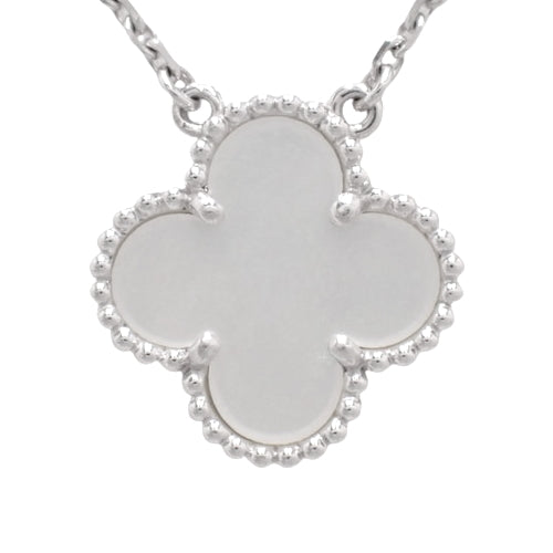 Vintage Alhambra Pendant, Mother of Pearl, White Gold (K18WG), Accessory, Jewelry, Mother of Pearl