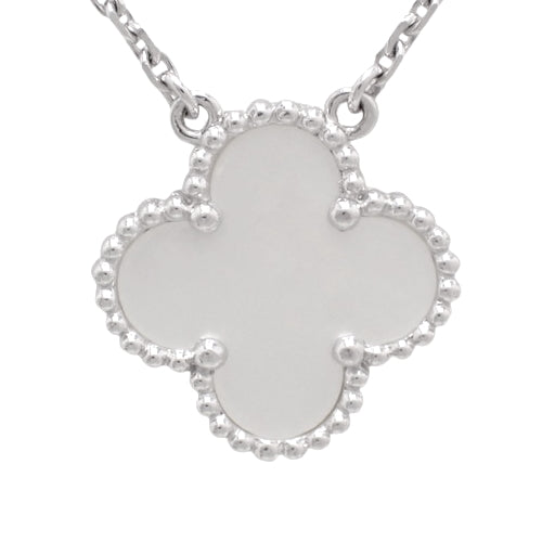 Vintage Alhambra Pendant, Mother of Pearl, White Gold (K18WG), Accessory, Jewelry, Mother of Pearl