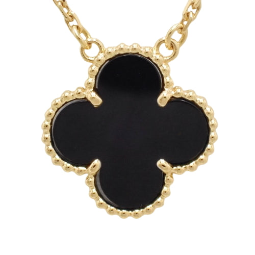 Vintage Alhambra Pendant, Onyx, Yellow Gold (K18YG), Accessory, Jewelry, Onyx