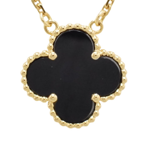 Vintage Alhambra Pendant, Onyx, Yellow Gold (K18YG), Accessory, Jewelry, Onyx