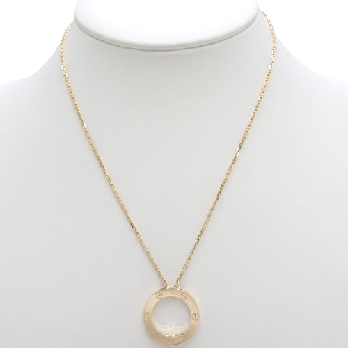LOVE サークル ネックレス イエローゴールド K18YG アクセサリー ジュエリー