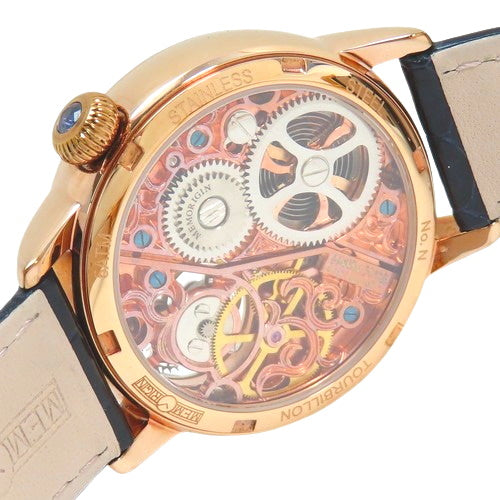 4.89E+12 Hello Kitty Cosmo Tourbillon Stainless Steel SS/GP Hand-wound Blue