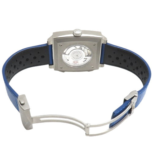 Monaco Chronograph Racing Blue CAW218C.FC6548 Titanium Automatic Watch, Silver/Blue, Purchased October 2023, with 2023 Warranty