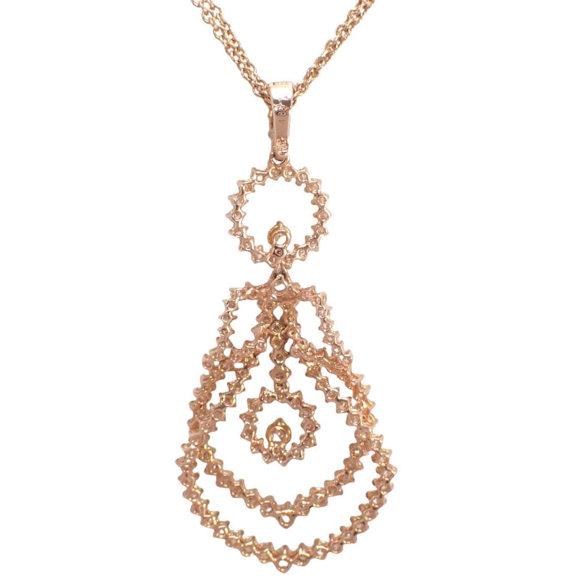 Leo Pizzo Swing 钻石项链 4.65/0.22 玫瑰金 K18PG