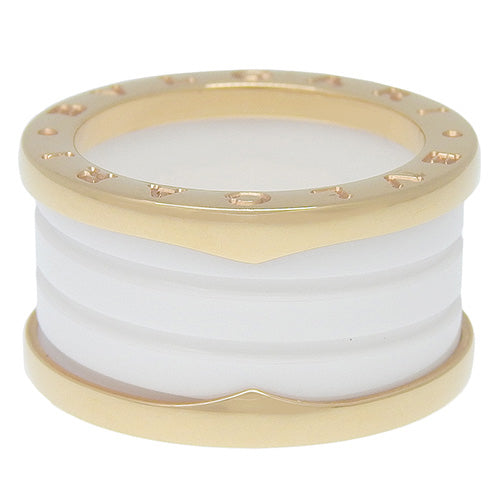 B-zero1 B-zero1 Ring 346518 K18 Pink Gold PG White Ceramic B-zero1 Size 12 (52)