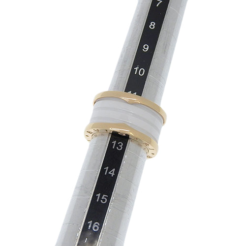 B-zero1 B-zero1 Ring 346518 K18 Pink Gold PG White Ceramic B-zero1 Size 12 (52)