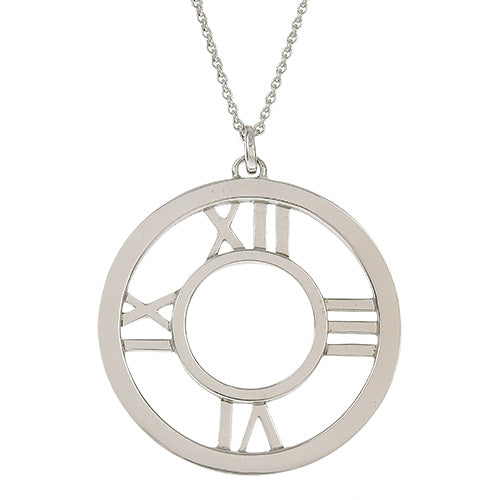 Atlas Circle Necklace, White Gold (K18WG), Accessory, Jewelry, Pendant