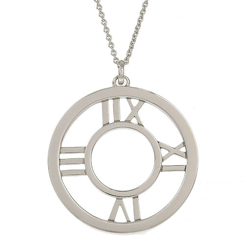 Atlas Circle Necklace, White Gold (K18WG), Accessory, Jewelry, Pendant