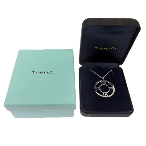 Atlas Circle Necklace, White Gold (K18WG), Accessory, Jewelry, Pendant