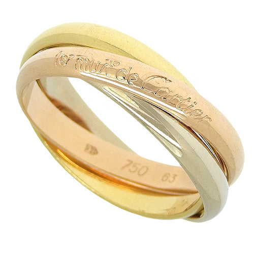 les must de Cartier トリニティ リング イエローゴールド K18YG ピンクゴールド K18PG K18 ホワイトゴールド WG アクセサリー ジュエリー 3連 三連