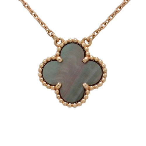 Vintage Alhambra Pendant, Grey Mother-of-Pearl, Pink Gold (K18PG), Jewelry, Grey Mother-of-Pearl