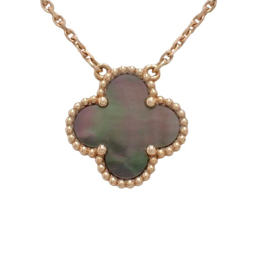 Vintage Alhambra Pendant, Grey Mother-of-Pearl, Pink Gold (K18PG), Jewelry, Grey Mother-of-Pearl