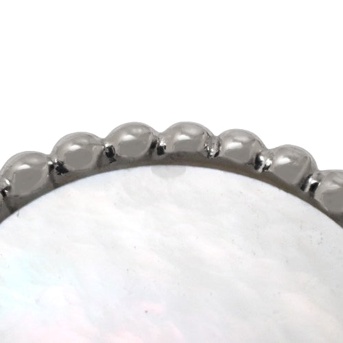 Magic Alhambra 5-Motif Bracelet with Mother-of-Pearl/Chalcedony and 18K White Gold with Clover Motif