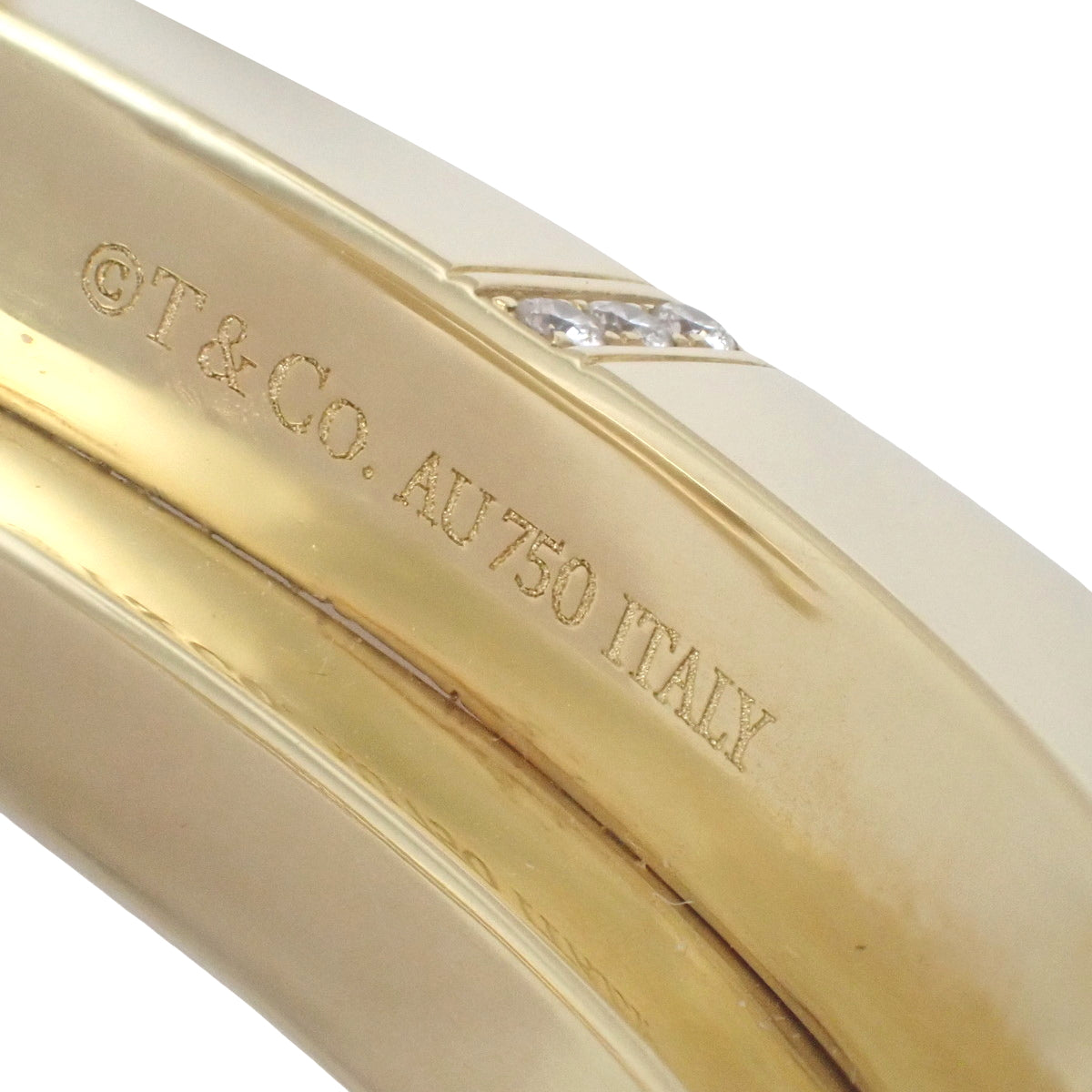 18K 黄金 (YG) 钻石 T 型方形手链