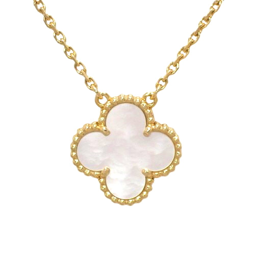 Vintage Alhambra Pendant, Mother-of-Pearl, Yellow Gold (K18YG), Jewelry, Accessory, Mother of Pearl