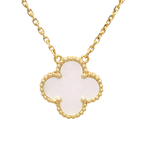 Vintage Alhambra Pendant, Mother-of-Pearl, Yellow Gold (K18YG), Jewelry, Accessory, Mother of Pearl