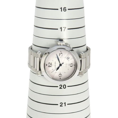 WSPA009 Pasha de Cartier Stainless Steel Automatic Silver Watch with 2023 Warranty