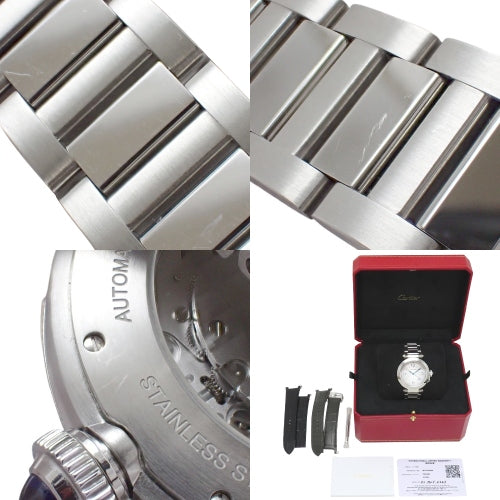 WSPA009 Pasha de Cartier Stainless Steel Automatic Silver Watch with 2023 Warranty