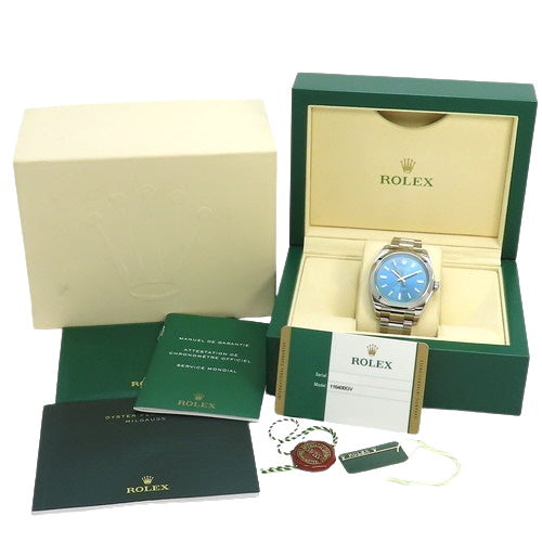 【保証書付】116400LV ミルガウス Zブルー ステンレススチール SS ランダム番 自動巻き 2015年5月購入 ブルー シルバー