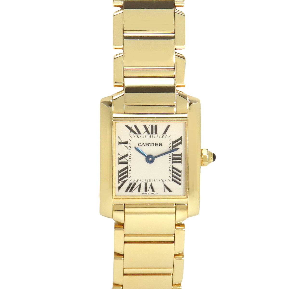 W50002N2 タンクフランセーズ SM K18 イエローゴールド YG クオーツ ホワイト