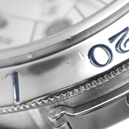 W31037H3 Pasha 38 GMT Power Reserve Stainless Steel Automatic White Blue Spinel