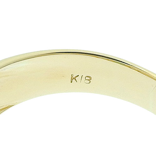 エメラルド リング K18 イエローゴールド YG