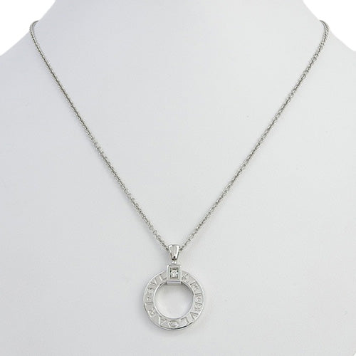 BVLGARI BVLGARI Diamond Necklace in 18K White Gold and WG, Accessory, Jewelry, Circle, 1PD