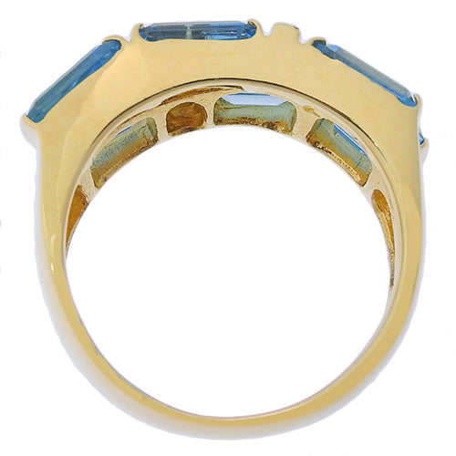 Aquamarine and Diamond Ring /D0.04 K18 Yellow Gold YG