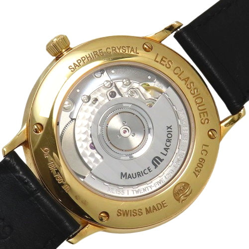 LC6037-PG101-330-1 Le Classic K18 Yellow Gold/Alligator Automatic Grey