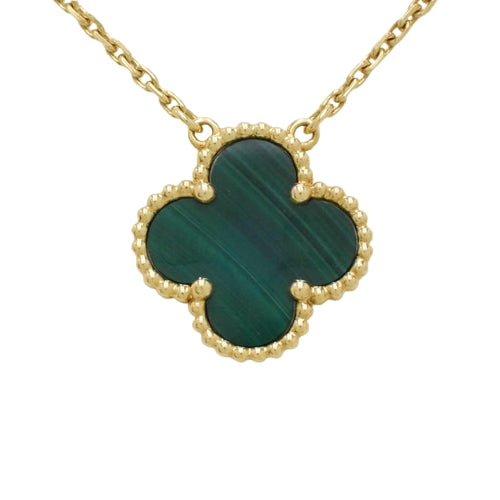 Vintage Alhambra Pendant, Malachite, Yellow Gold (K18YG), Accessory, Jewelry, Malachite