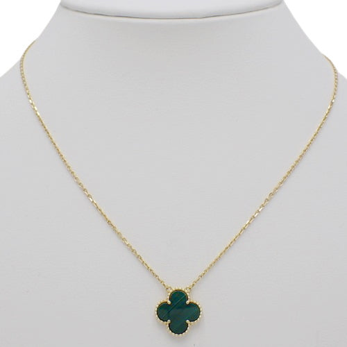 Vintage Alhambra Pendant, Malachite, Yellow Gold (K18YG), Accessory, Jewelry, Malachite