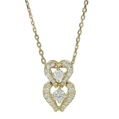 钻石心形项链 钻石 D0.44 K18 黄金 YG