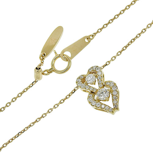 钻石心形项链 钻石 D0.44 K18 黄金 YG