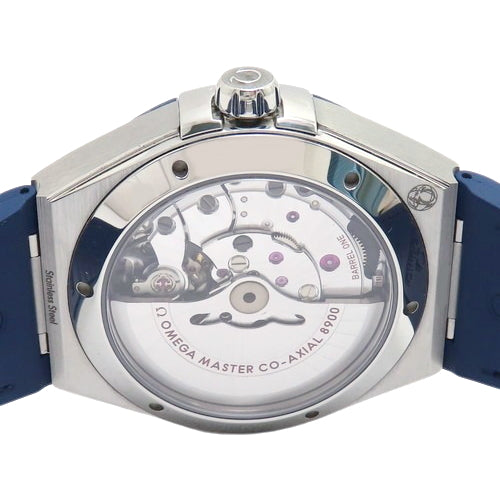 【2024年保証書付】 131.33.41.21.03.001 コンステレーション コーアクシャル アリゲーター/ラバー 自動巻き ブルー